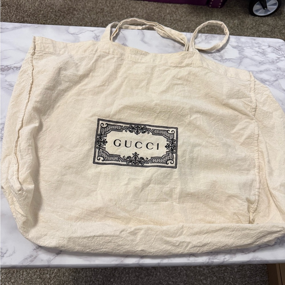 Gucci Ivory Canvas Tote Bag